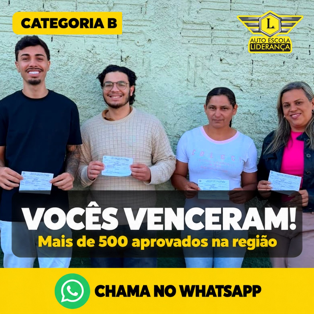 Aprovados Cat. B — alunos reais (foto retocada)